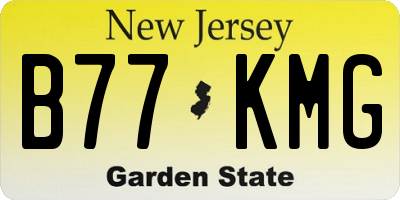 NJ license plate B77KMG