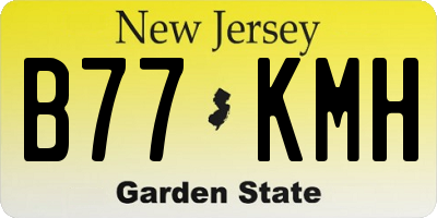 NJ license plate B77KMH