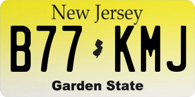 NJ license plate B77KMJ