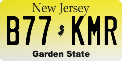 NJ license plate B77KMR