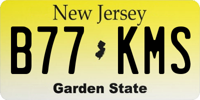 NJ license plate B77KMS