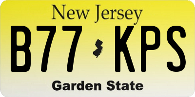 NJ license plate B77KPS