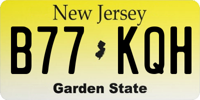 NJ license plate B77KQH