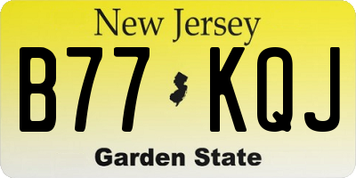 NJ license plate B77KQJ