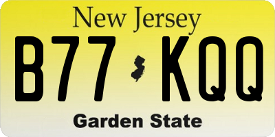 NJ license plate B77KQQ