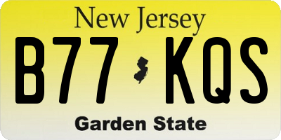 NJ license plate B77KQS