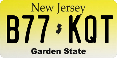 NJ license plate B77KQT