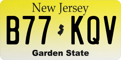 NJ license plate B77KQV