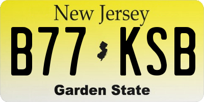 NJ license plate B77KSB