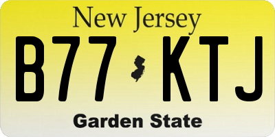 NJ license plate B77KTJ