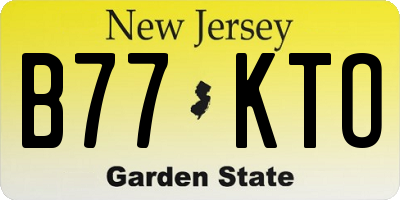 NJ license plate B77KTO
