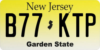 NJ license plate B77KTP