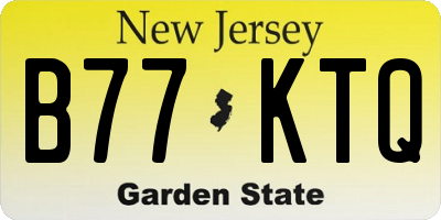 NJ license plate B77KTQ