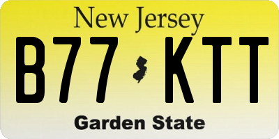 NJ license plate B77KTT