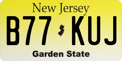 NJ license plate B77KUJ