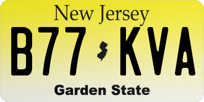 NJ license plate B77KVA