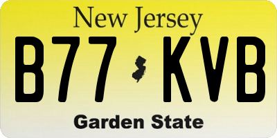 NJ license plate B77KVB