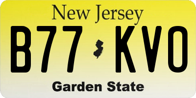 NJ license plate B77KVO