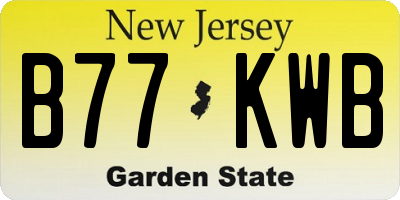 NJ license plate B77KWB