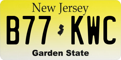 NJ license plate B77KWC