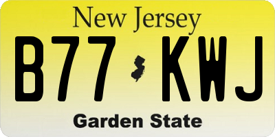 NJ license plate B77KWJ