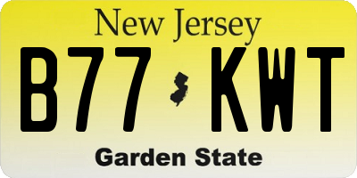 NJ license plate B77KWT