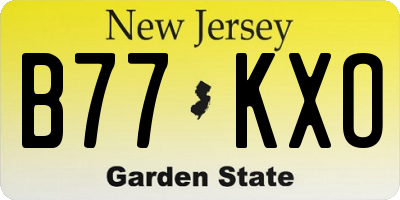 NJ license plate B77KXO