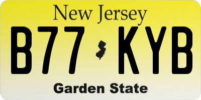 NJ license plate B77KYB