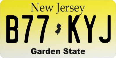 NJ license plate B77KYJ