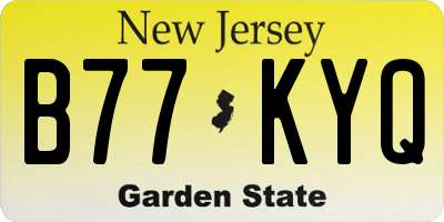 NJ license plate B77KYQ