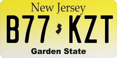 NJ license plate B77KZT