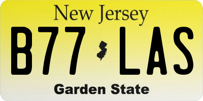 NJ license plate B77LAS