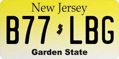 NJ license plate B77LBG