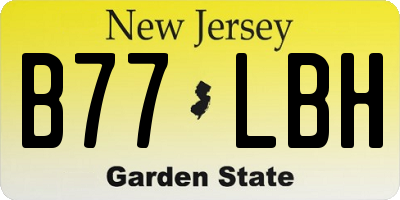 NJ license plate B77LBH