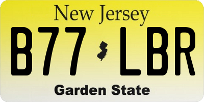 NJ license plate B77LBR