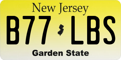 NJ license plate B77LBS