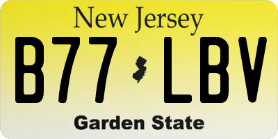 NJ license plate B77LBV