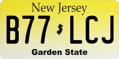 NJ license plate B77LCJ