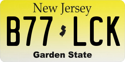 NJ license plate B77LCK