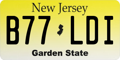 NJ license plate B77LDI