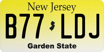 NJ license plate B77LDJ