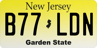 NJ license plate B77LDN