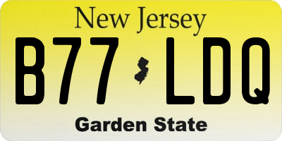 NJ license plate B77LDQ
