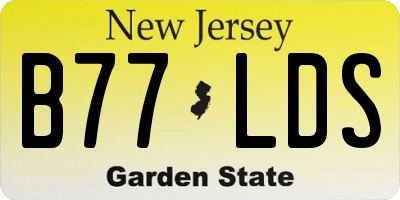 NJ license plate B77LDS