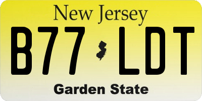 NJ license plate B77LDT
