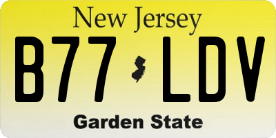 NJ license plate B77LDV