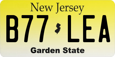 NJ license plate B77LEA