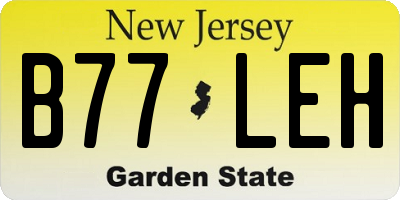 NJ license plate B77LEH
