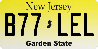 NJ license plate B77LEL