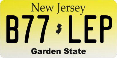 NJ license plate B77LEP